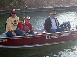 L to R: Mike, Scott and Charlie Fishing